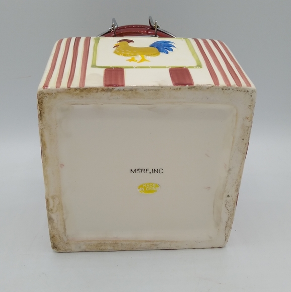 MSRF Inc Rooster Chicken Country Kitchen Ceramic Canister Vintage - Picture 6 of 12